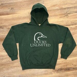 Ducks Unlimited Green Hoodie Sweatshirt Pullover Adult Medium M